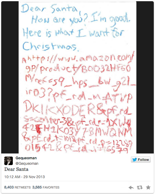 Children Santa Letter Amazon Internet